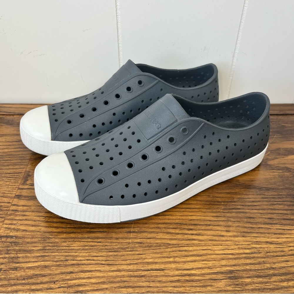 Native Shoes Kids Black and White Slip-On Shoe Unisex Junior 5